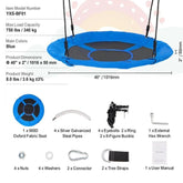 Tree Swing 40 In Saucer Swing 750lbs Weight Capacity 900D Oxford Blue